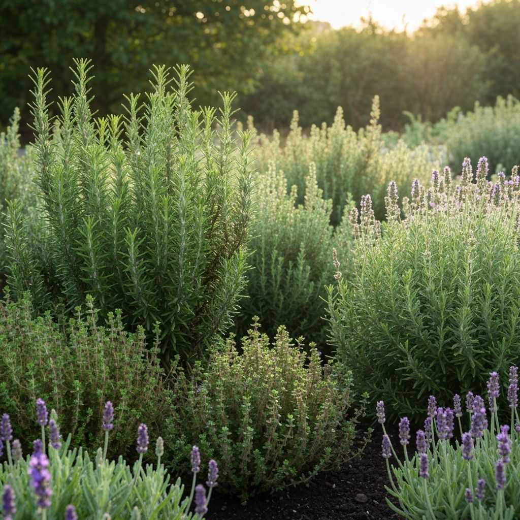 Natural herb garden and vitality