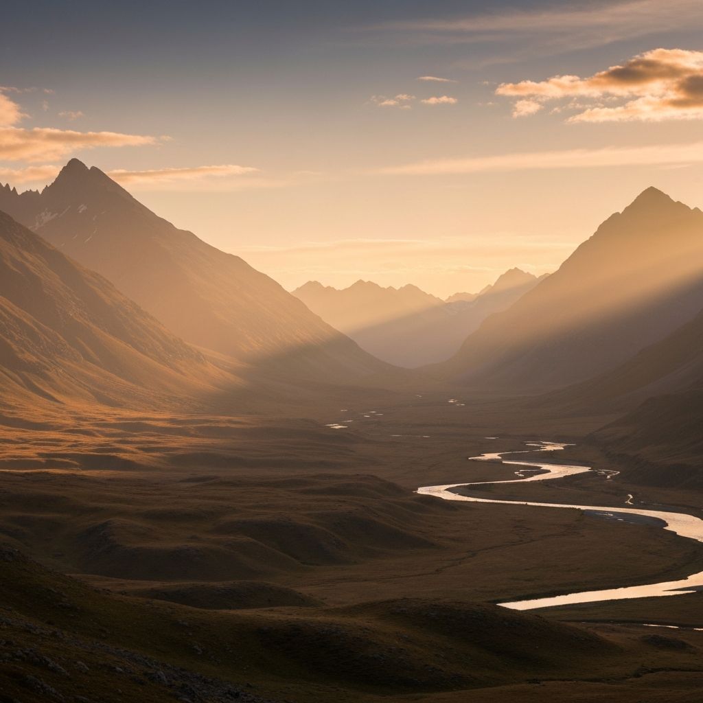 Serene natural landscape representing wellness